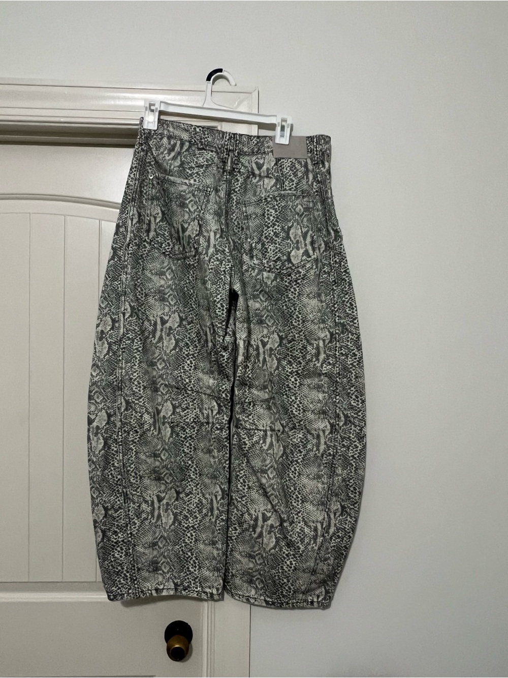 We The Free Snake-Print Barrel Jean